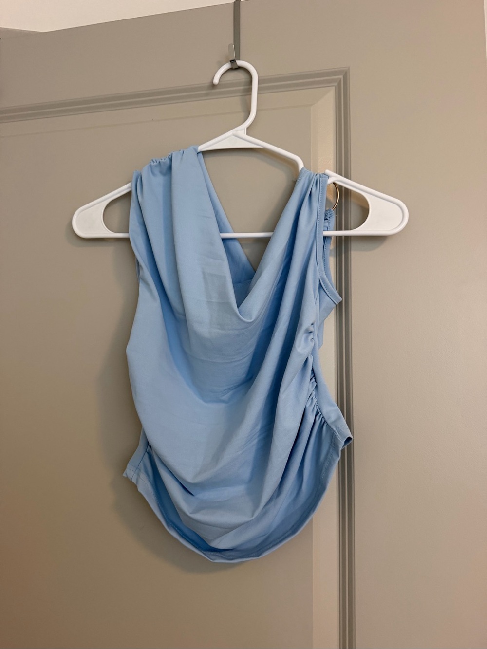 Light Blue Drape Women's Top